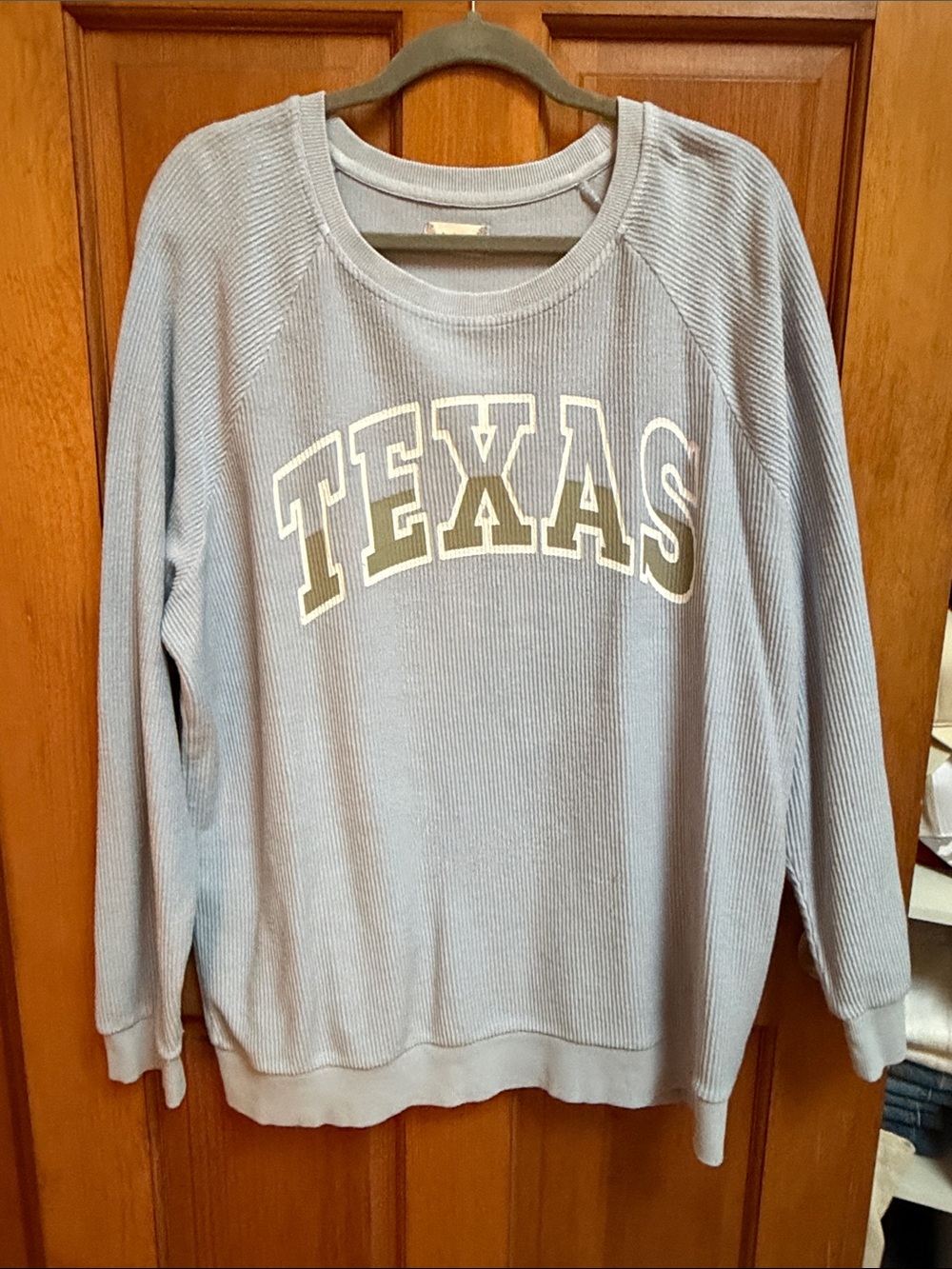 Altar'd State Light Blue Texas Crewneck Sweater